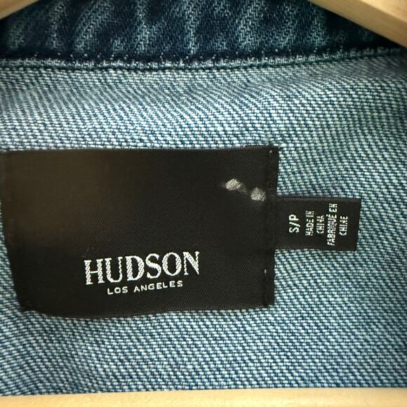 Women's Hudson Long Sleeve Denim Blue Jean Romper Size Small - Picture 4 of 8